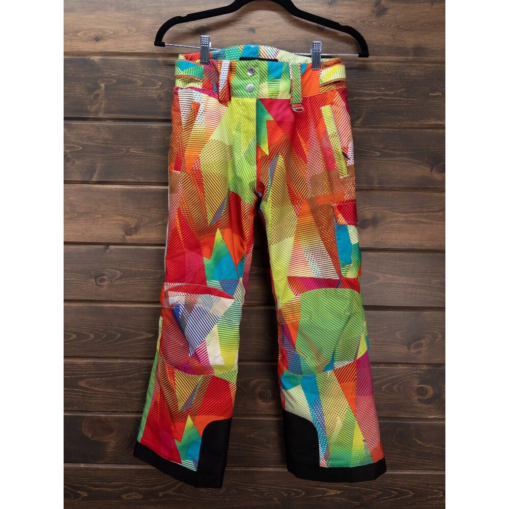 Sunice Zoe Girls Ski Pants Multicolor Climaloft Insulated Size 8 Snow Winter